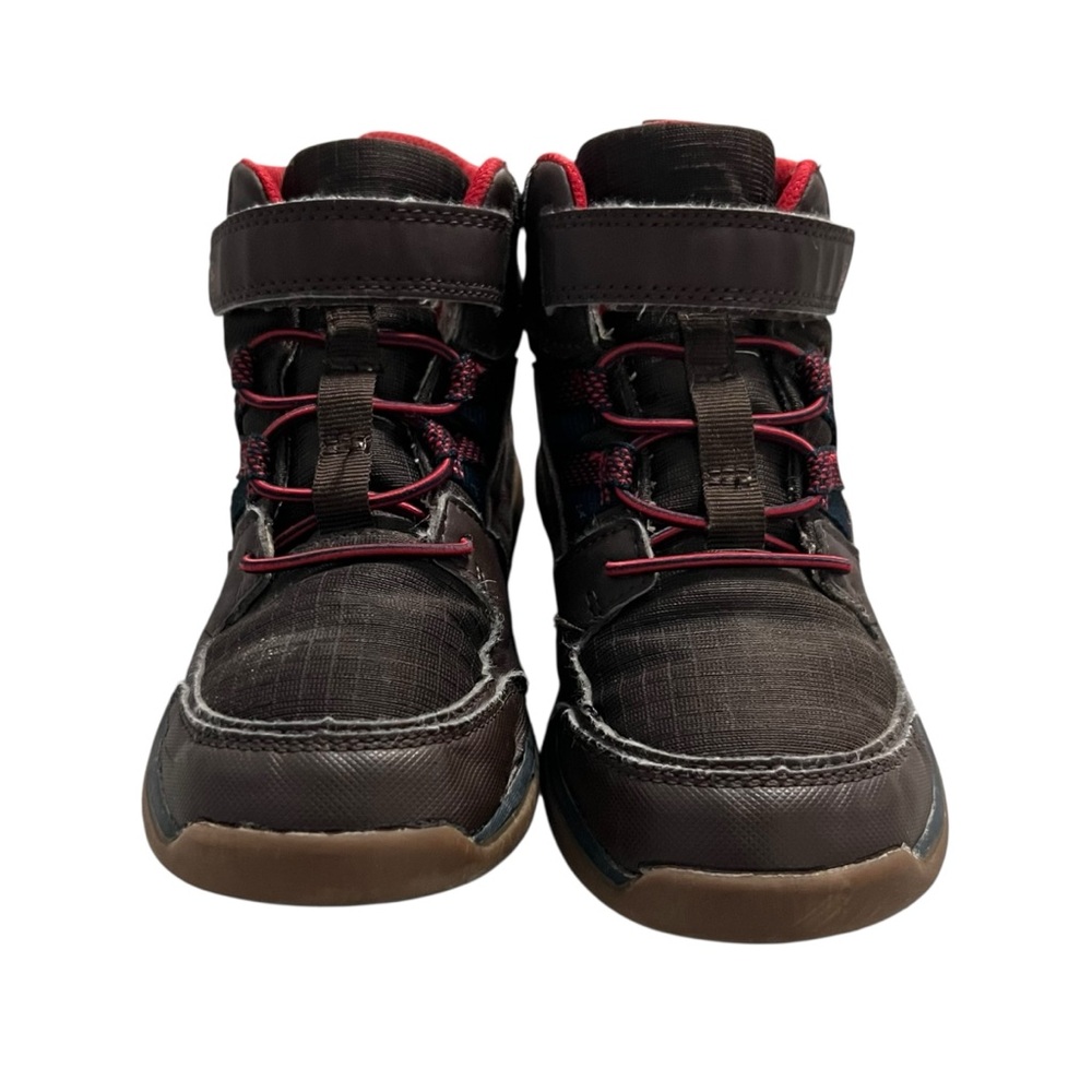 Stride Rite Sz 1.5M Boys Made 2 Play Indigo Brown High Top Sneakers - Picture 4 of 9